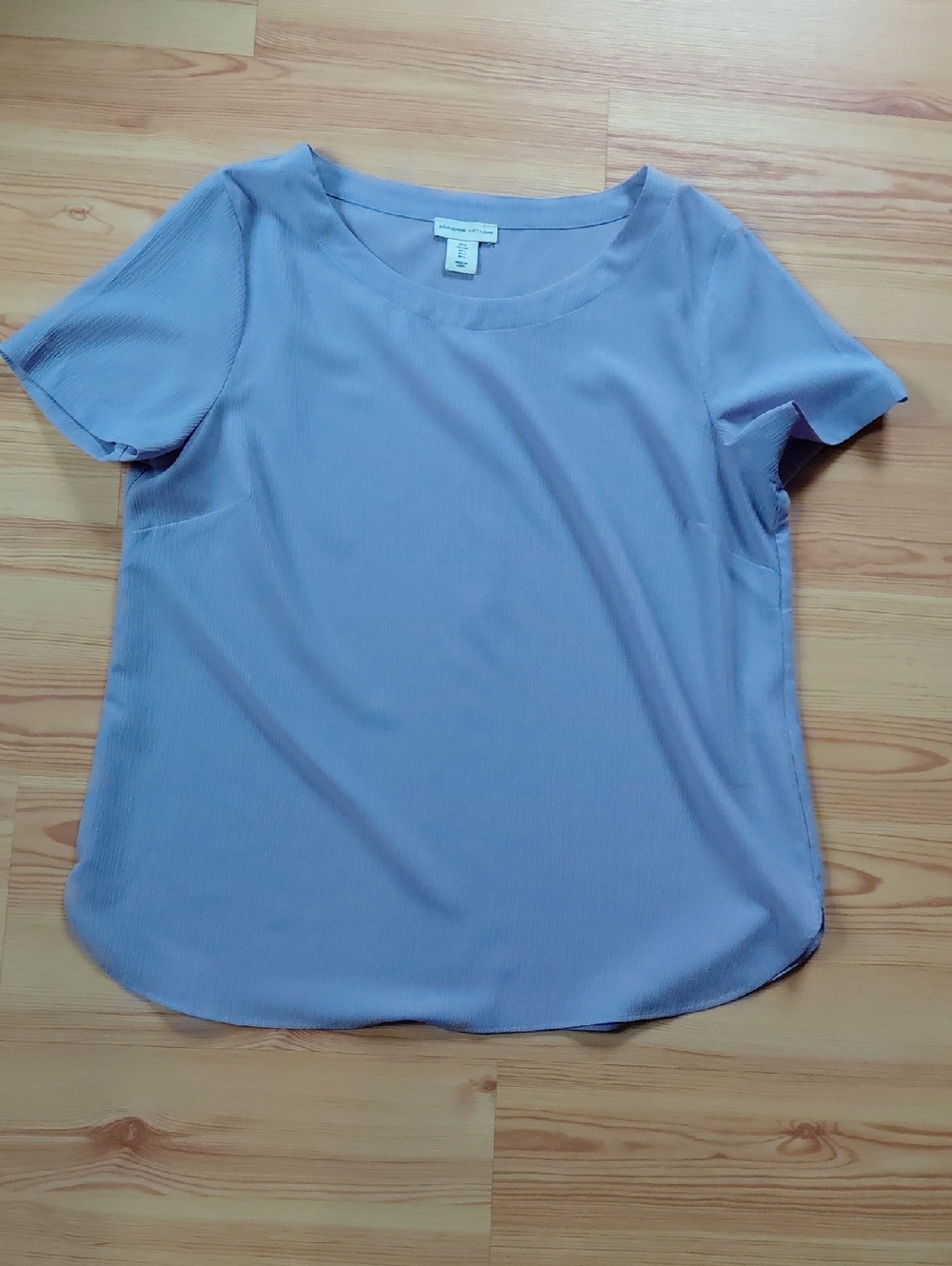 Adrienne Vittadini Lavender Scoop Neck Short Sleeve Top